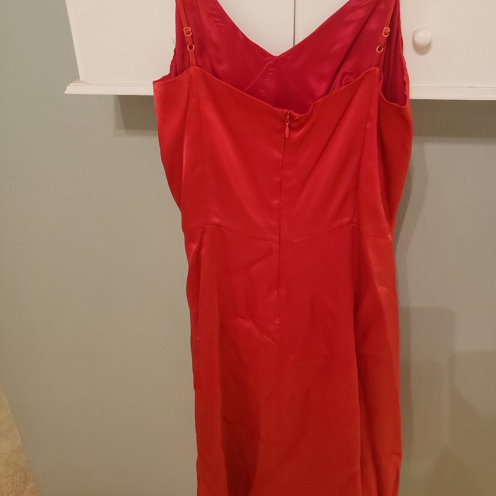 Beautiful Red Silk Dress - image 3